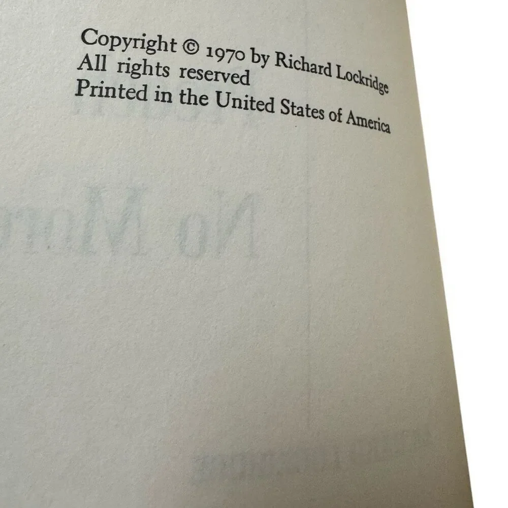 Preach No More Richard Lockridge Book Club Edition H/C 1970